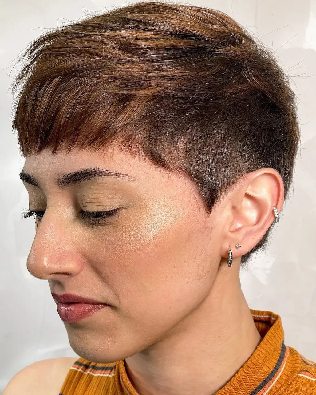 Corte curto com textura